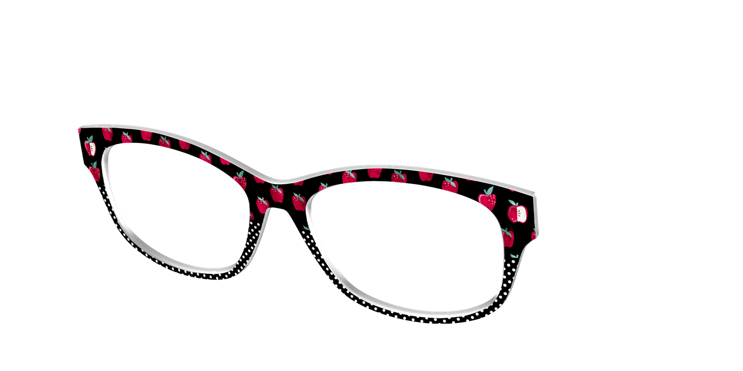 The Apple Polka Dot Split - Angle Top Image - Pair Eyewear