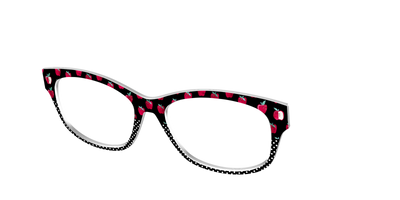 The Apple Polka Dot Split - Angle Top Thumbnail - Pair Eyewear