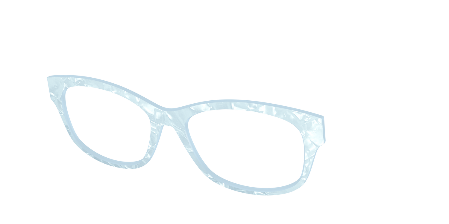 The Aquamarine Pearl Marble - Angle Top Image - Pair Eyewear