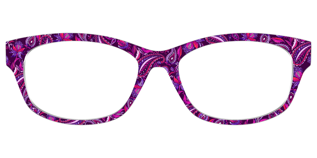 The Aubergine Paisley - Front Top Image - Pair Eyewear