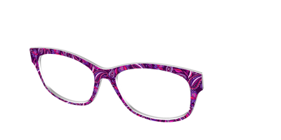 The Aubergine Paisley - Angle Top Thumbnail - Pair Eyewear