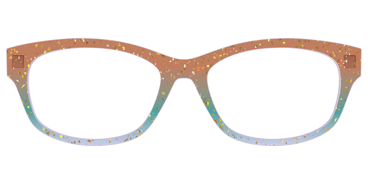 The Autumnal Gradient Crystal with Gold Flakes - Front Top Image - Pair Eyewear