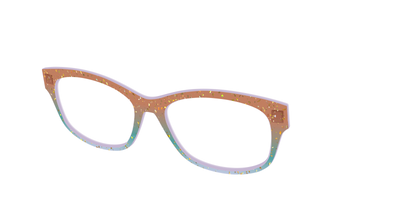The Autumnal Gradient Crystal with Gold Flakes - Angle Top Thumbnail - Pair Eyewear