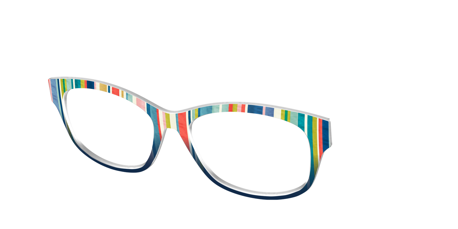 The Beach Bum Stripes - Angle Top Image - Pair Eyewear