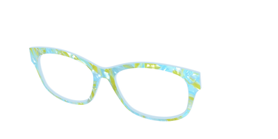 The Blue Lemonade Pearl Marble - Angle Top Thumbnail - Pair Eyewear