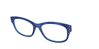 The Blue Shimmer with Silver Foil Anchors - Angle Top Thumbnail - Pair Eyewear