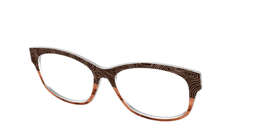 The Cabin Woodgrain Split - Angle Top Thumbnail - Pair Eyewear