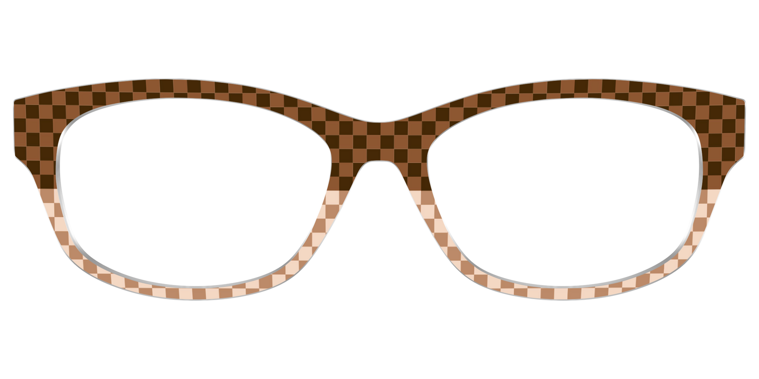 The Cappuccino Check Split - Front Top Image - Pair Eyewear