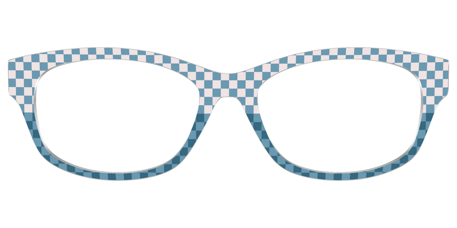 The Cerulean Check Split - Front Top Image - Pair Eyewear