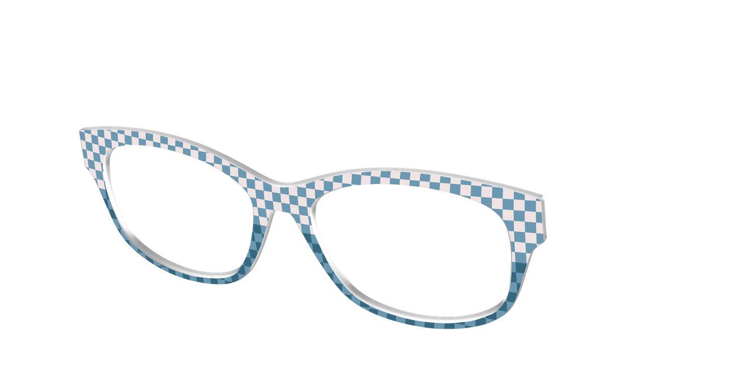 The Cerulean Check Split - Angle Top Image - Pair Eyewear