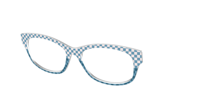 The Cerulean Check Split - Angle Top Thumbnail - Pair Eyewear