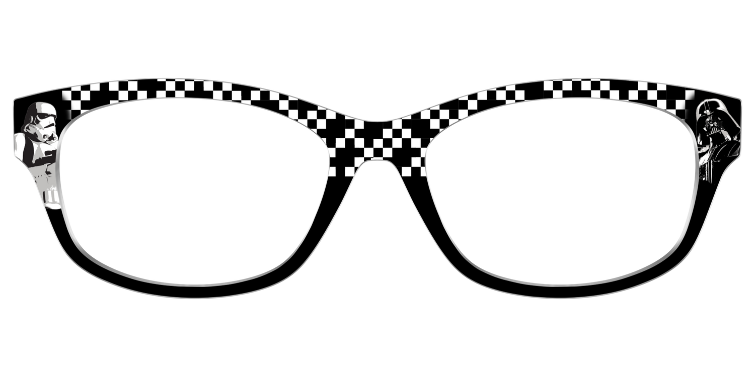 Dark Side Checker Split - Front Top Image - Pair Eyewear