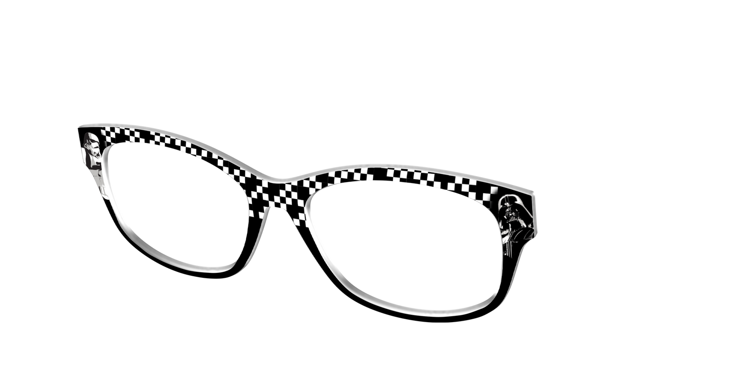 Dark Side Checker Split - Angle Top Image - Pair Eyewear