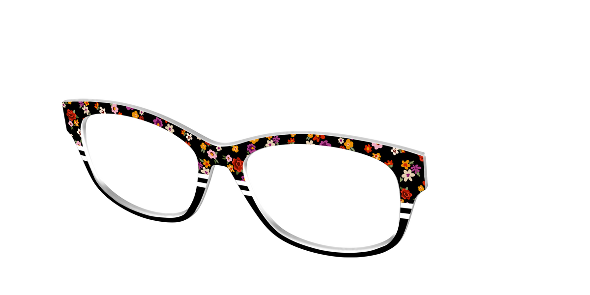 The Ditsy Stripe Split - Angle Top Image - Pair Eyewear