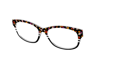 The Ditsy Stripe Split - Angle Top Thumbnail - Pair Eyewear