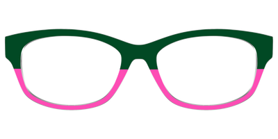 The Emerald and Flamingo Split - Front Top Thumbnail - Pair Eyewear