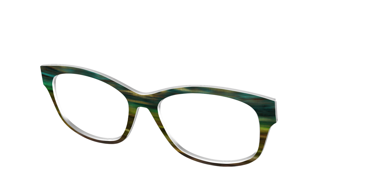The Emerald Gradient Horn - Angle Top Image - Pair Eyewear