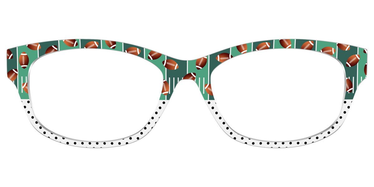 The Fifty Yard Line Polka Dot Split - Front Top Image - Pair Eyewear