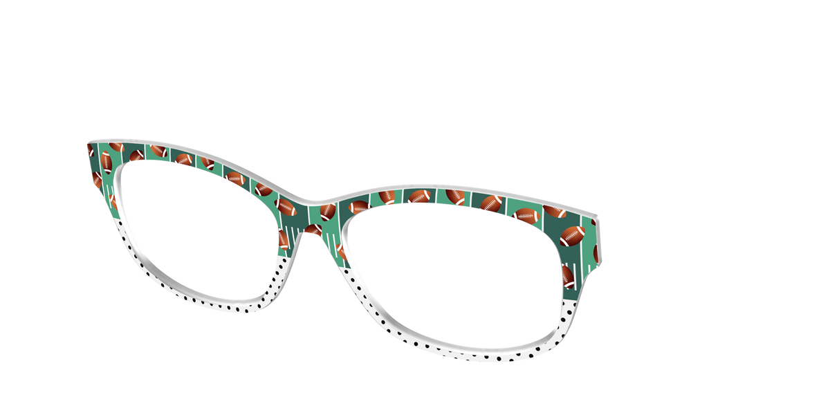 The Fifty Yard Line Polka Dot Split - Angle Top Image - Pair Eyewear
