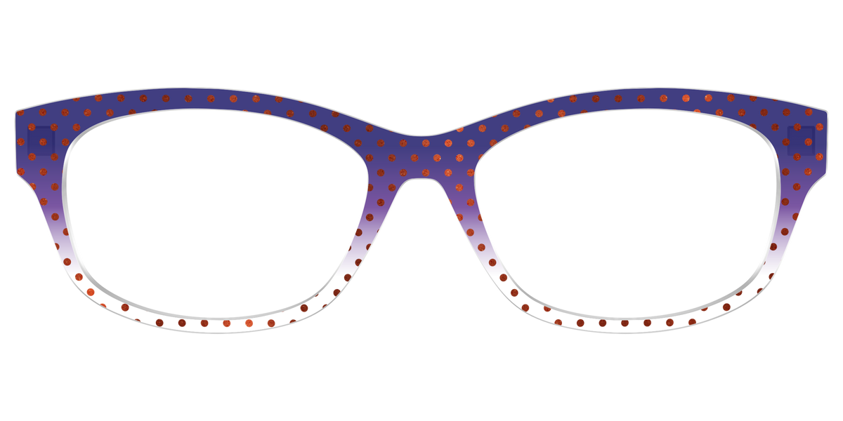 The Galactic Plum Gradient Crystal Polka Dots - Front Top Image - Pair Eyewear