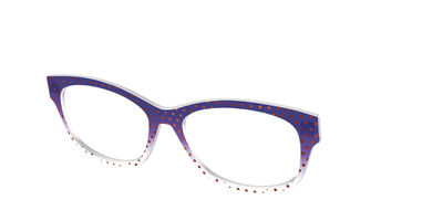 The Galactic Plum Gradient Crystal Polka Dots - Angle Top Thumbnail - Pair Eyewear