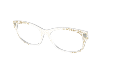 The Golden Flair Glitter Crystal with Gold Foil - Angle Top Thumbnail - Pair Eyewear