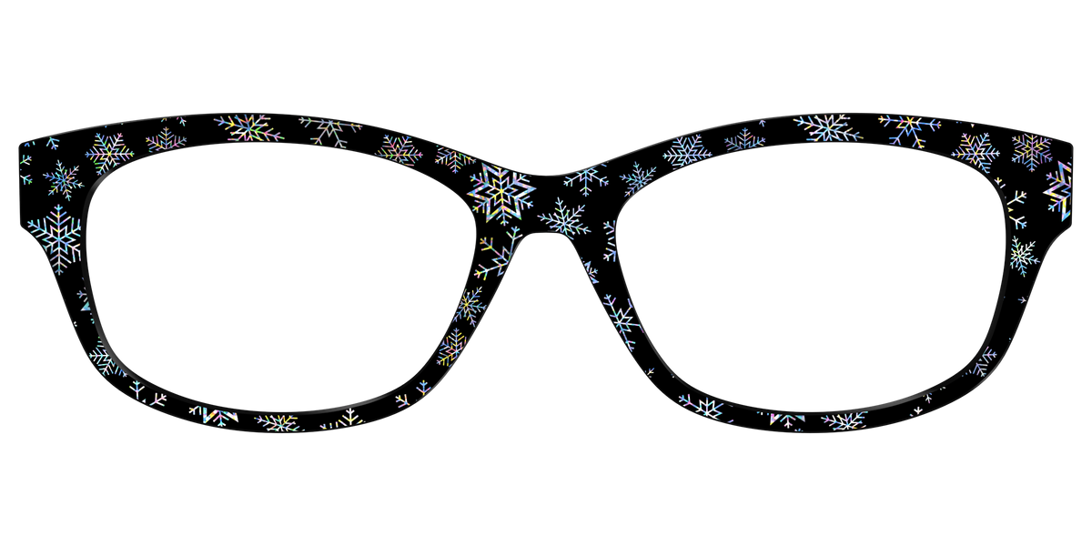 The Holographic Snowflakes - Front Top Image - Pair Eyewear