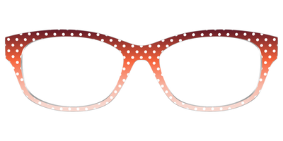 The Maroon to Blush Gradient Polka Dot - Front Top Thumbnail - Pair Eyewear