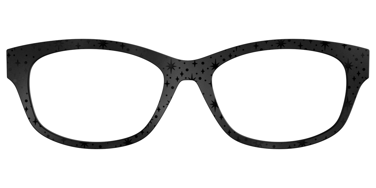 The Matte Black Spell Bursts - Front Top Image - Pair Eyewear