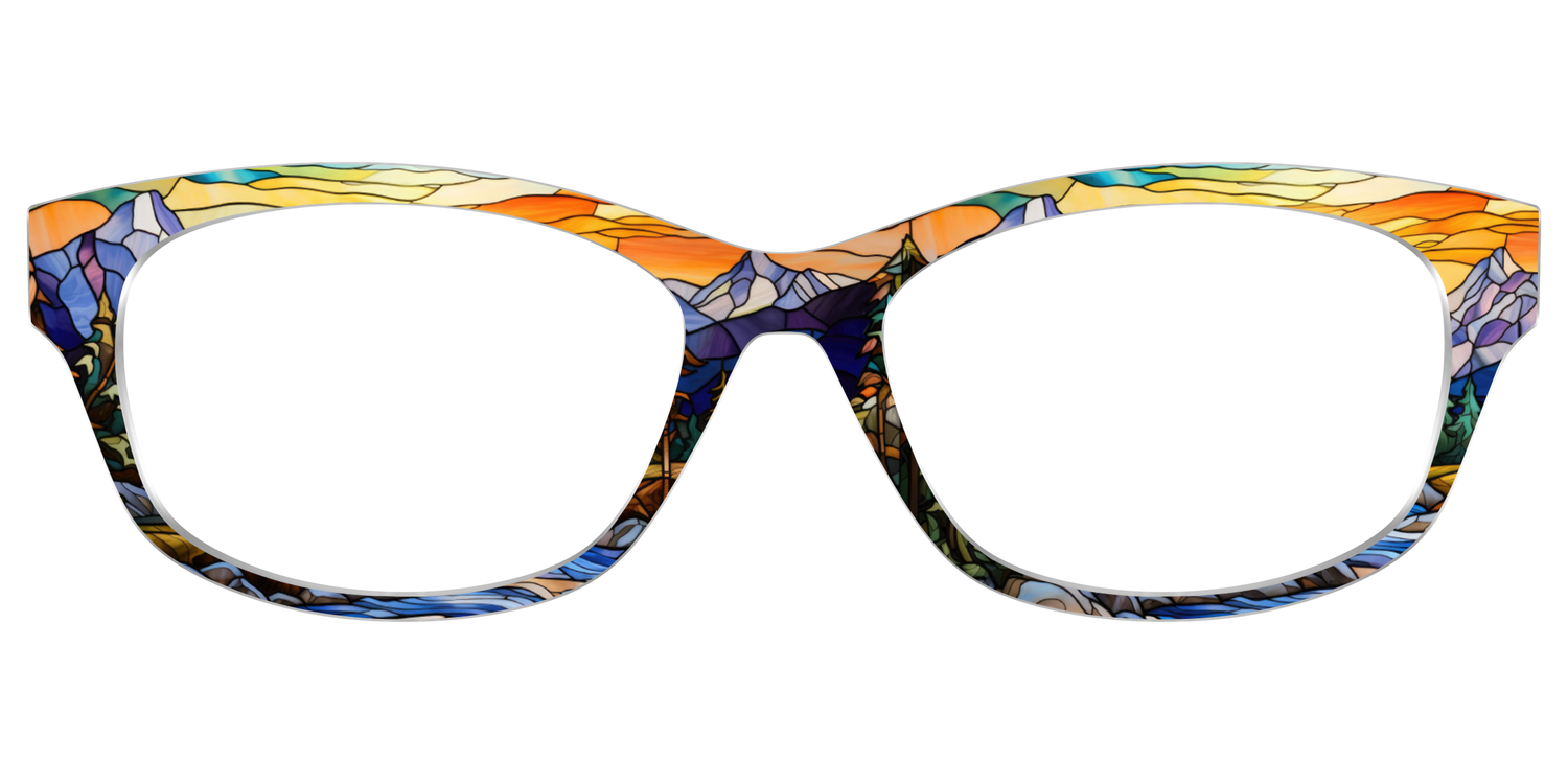 The Mountainscape Stained Glass - Front Top Image - Pair Eyewear