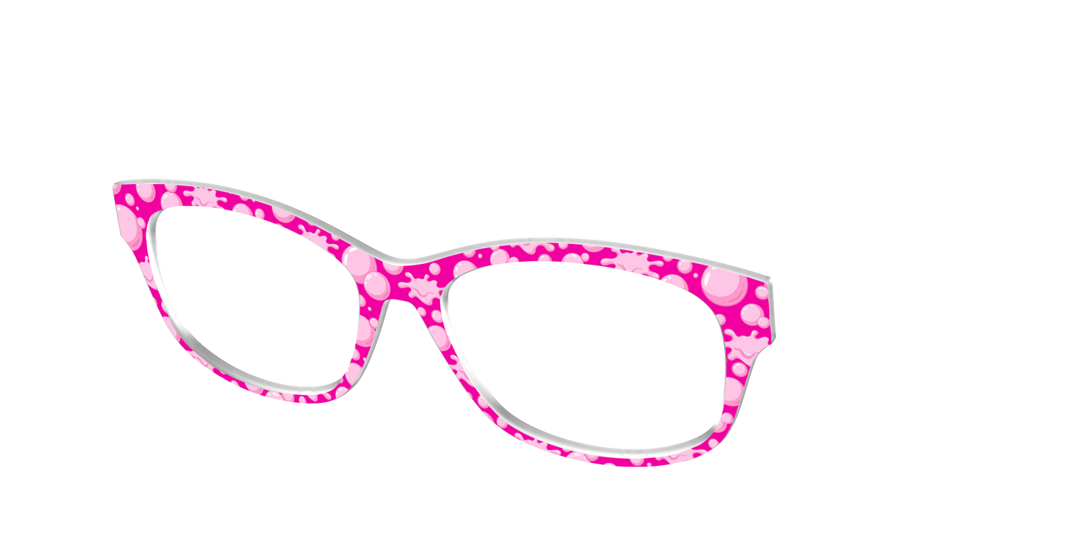 The Pink Pop Bubbles - Angle Top Image - Pair Eyewear