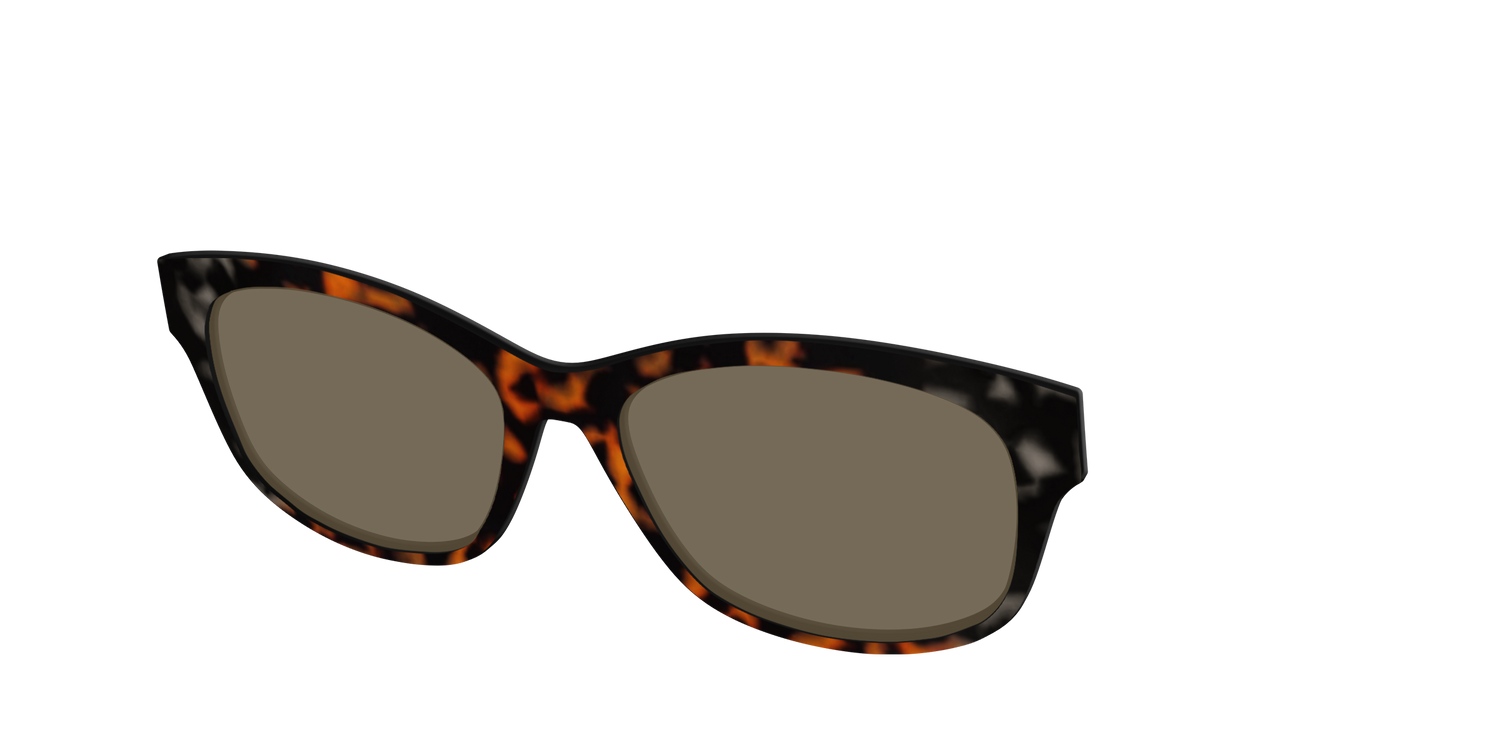 The Polarized Gray & Amber Tortoise Sun Top - Angle Top Image - Pair Eyewear