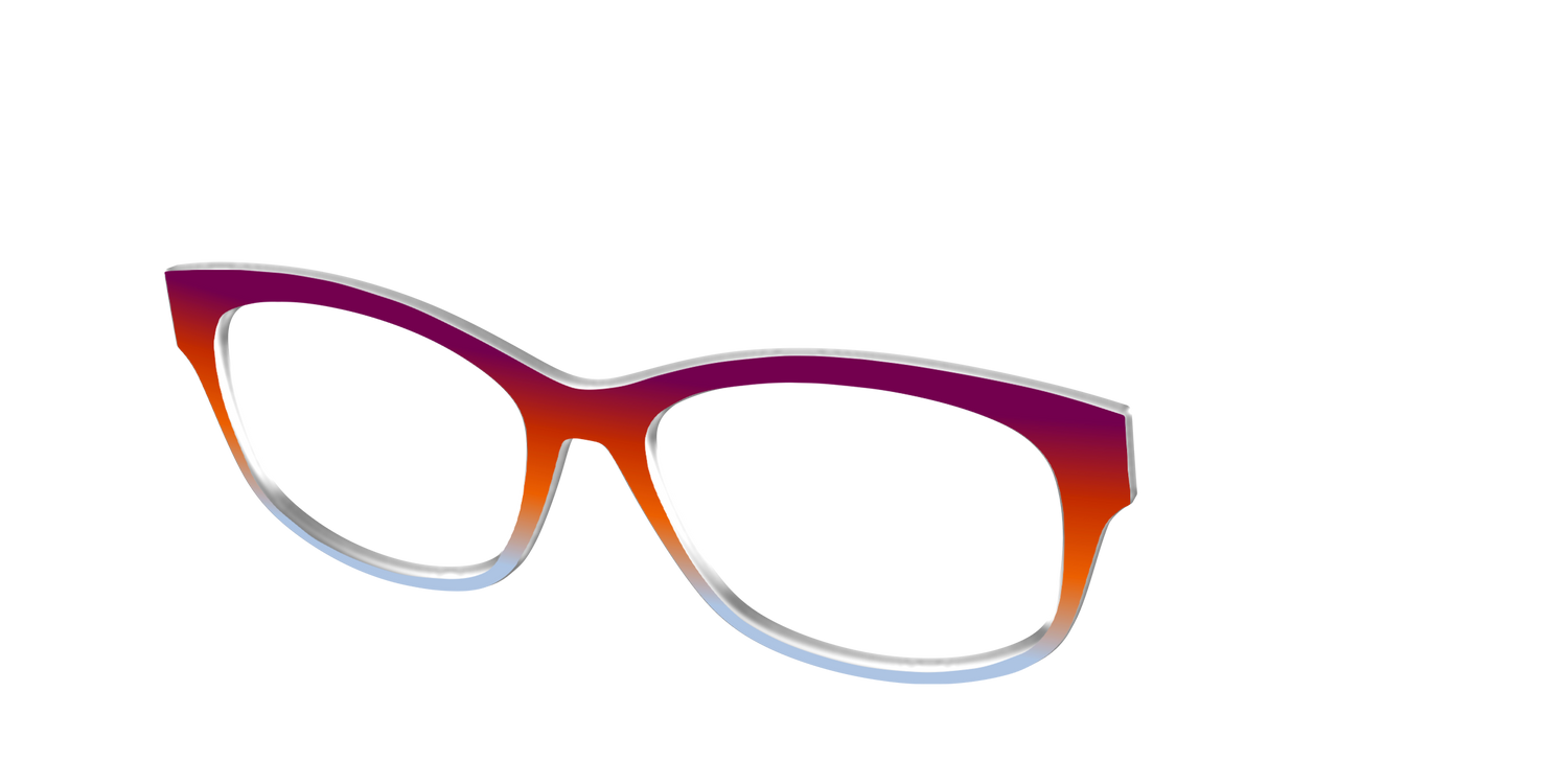 The Raspberry to Periwinkle Gradient - Angle Top Image - Pair Eyewear