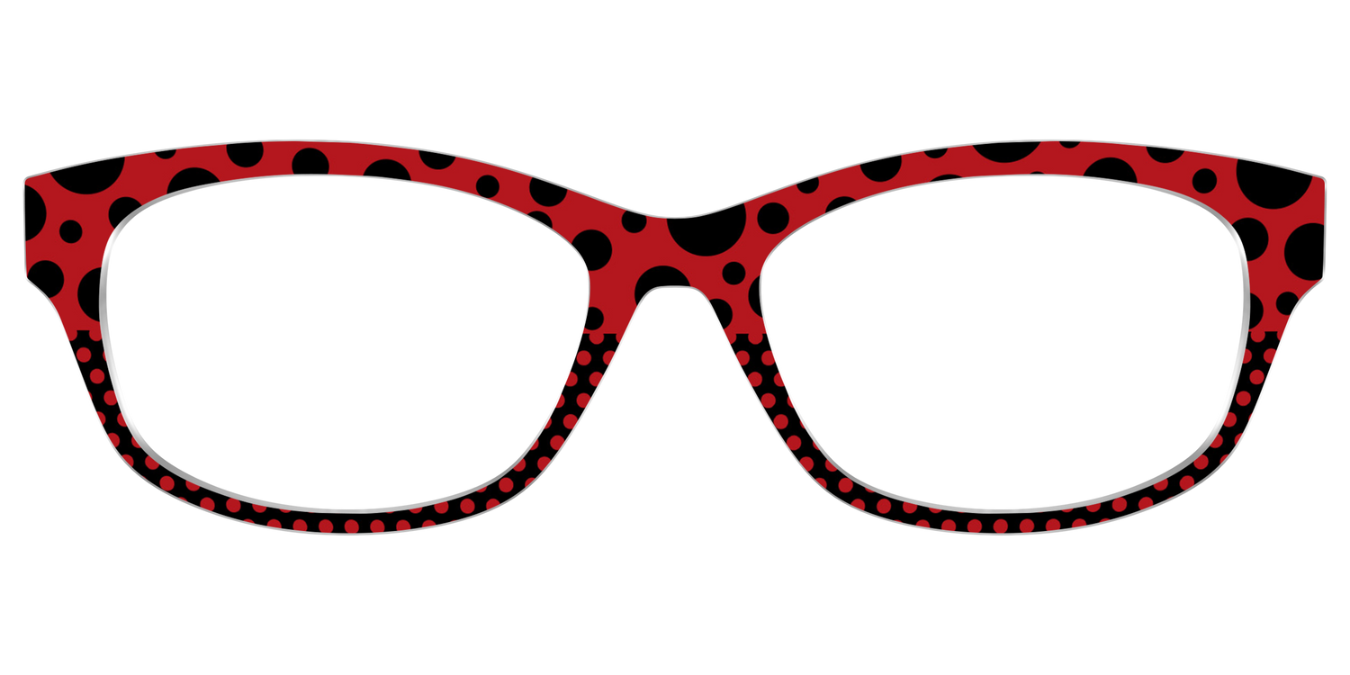 The Red Spotted Split - Front Top Image - Pair Eyewear