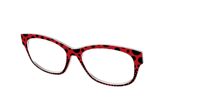 The Red Spotted Split - Angle Top Thumbnail - Pair Eyewear