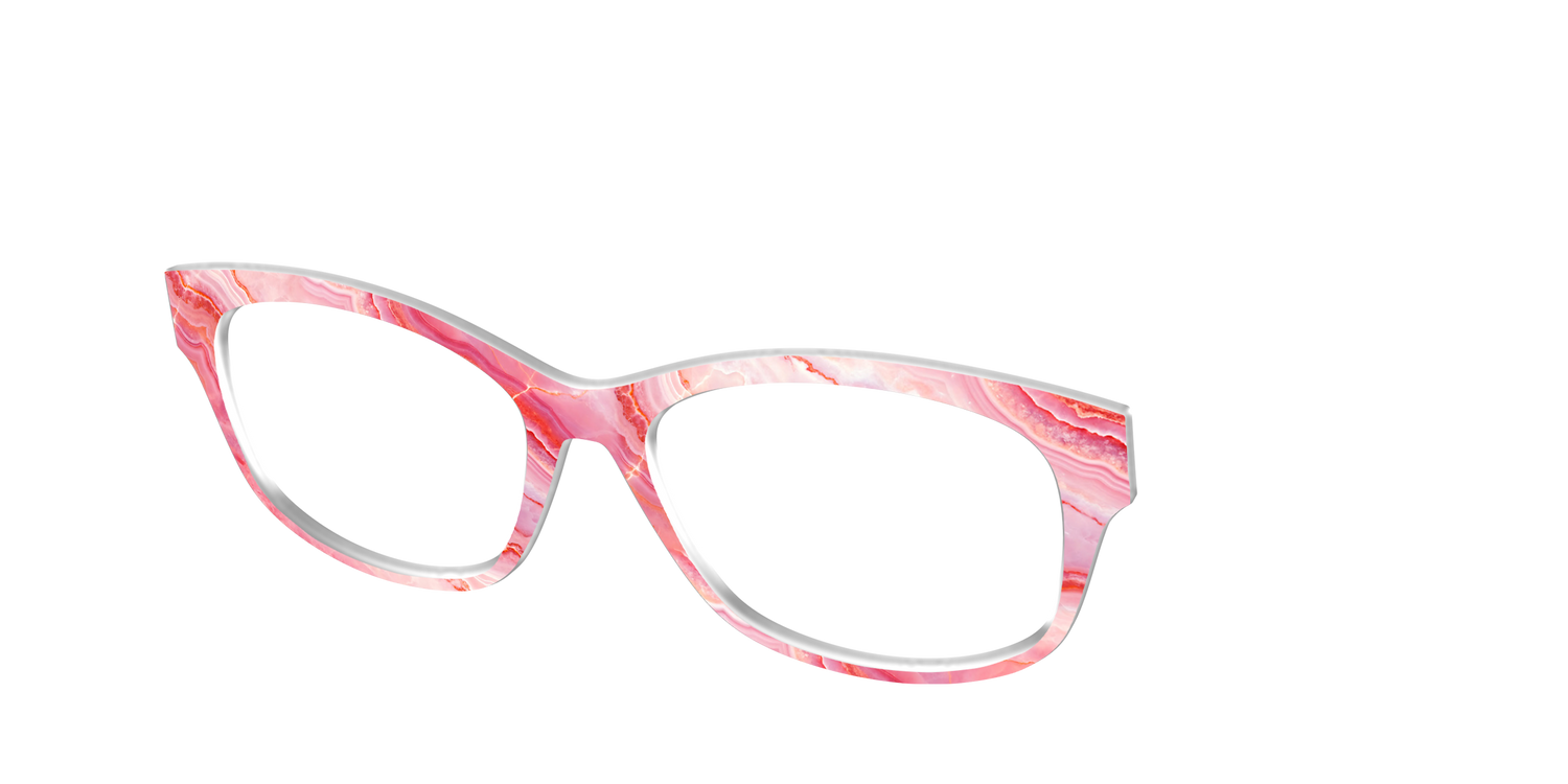 The Rose Quartz Geode - Angle Top Image - Pair Eyewear