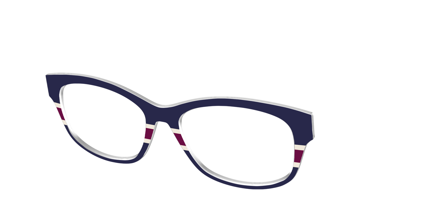 The Rugby Stripes - Angle Top Image - Pair Eyewear