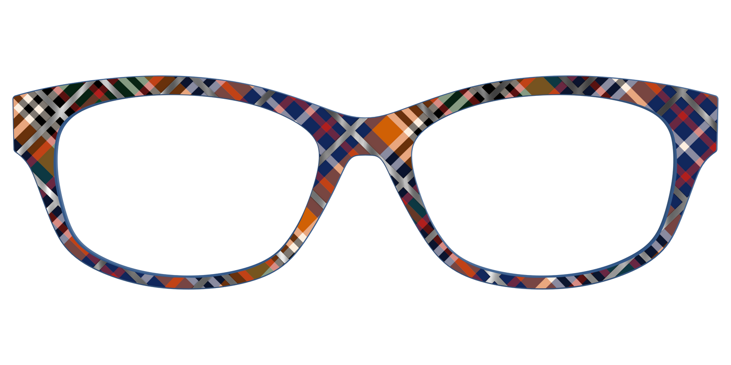 The Scholastic Plaid with Foil - Front Top Image - Pair Eyewear