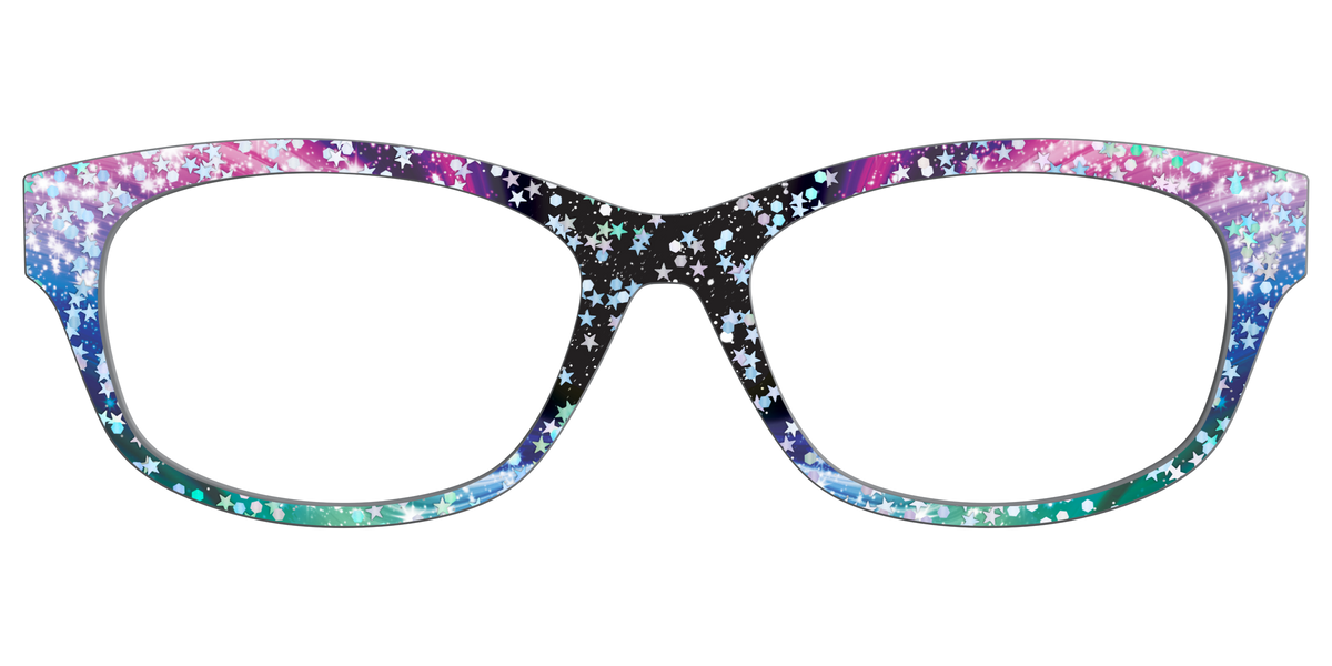 The Stella Nebula with Star Glitter - Front Top Image - Pair Eyewear
