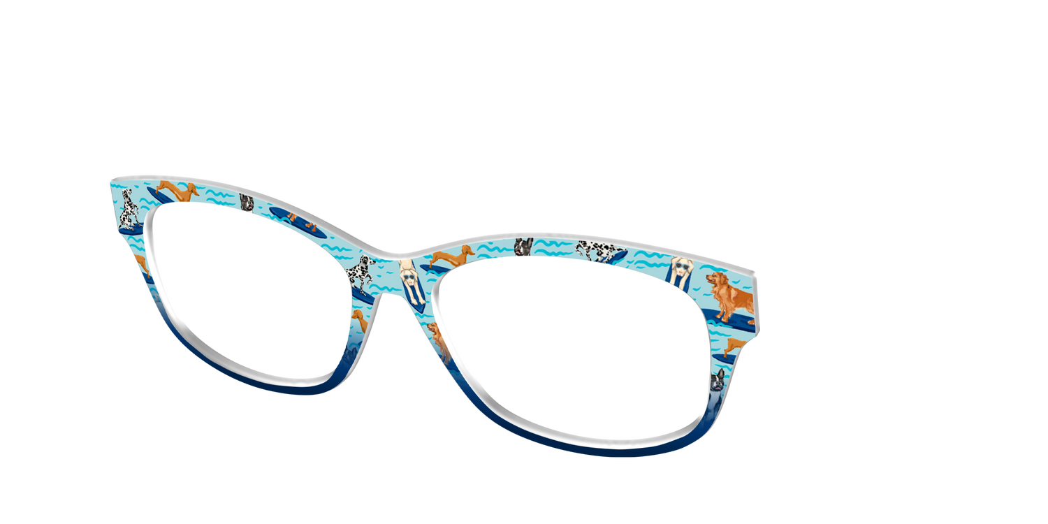The Surf's Up Pups - Angle Top Image - Pair Eyewear