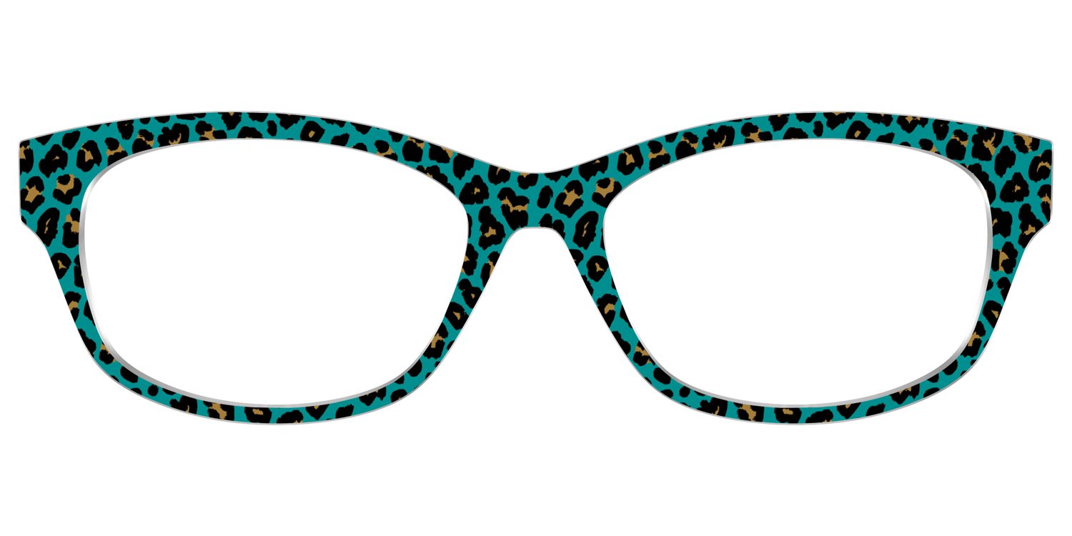 The Teal Leopard - Front Top Image - Pair Eyewear
