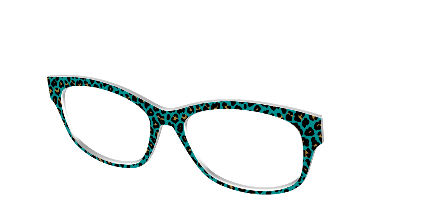 The Teal Leopard - Angle Top Image - Pair Eyewear