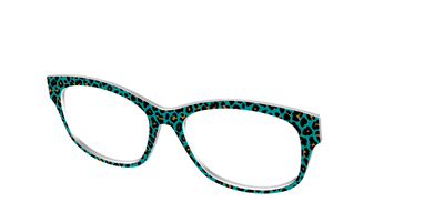 The Teal Leopard - Angle Top Thumbnail - Pair Eyewear