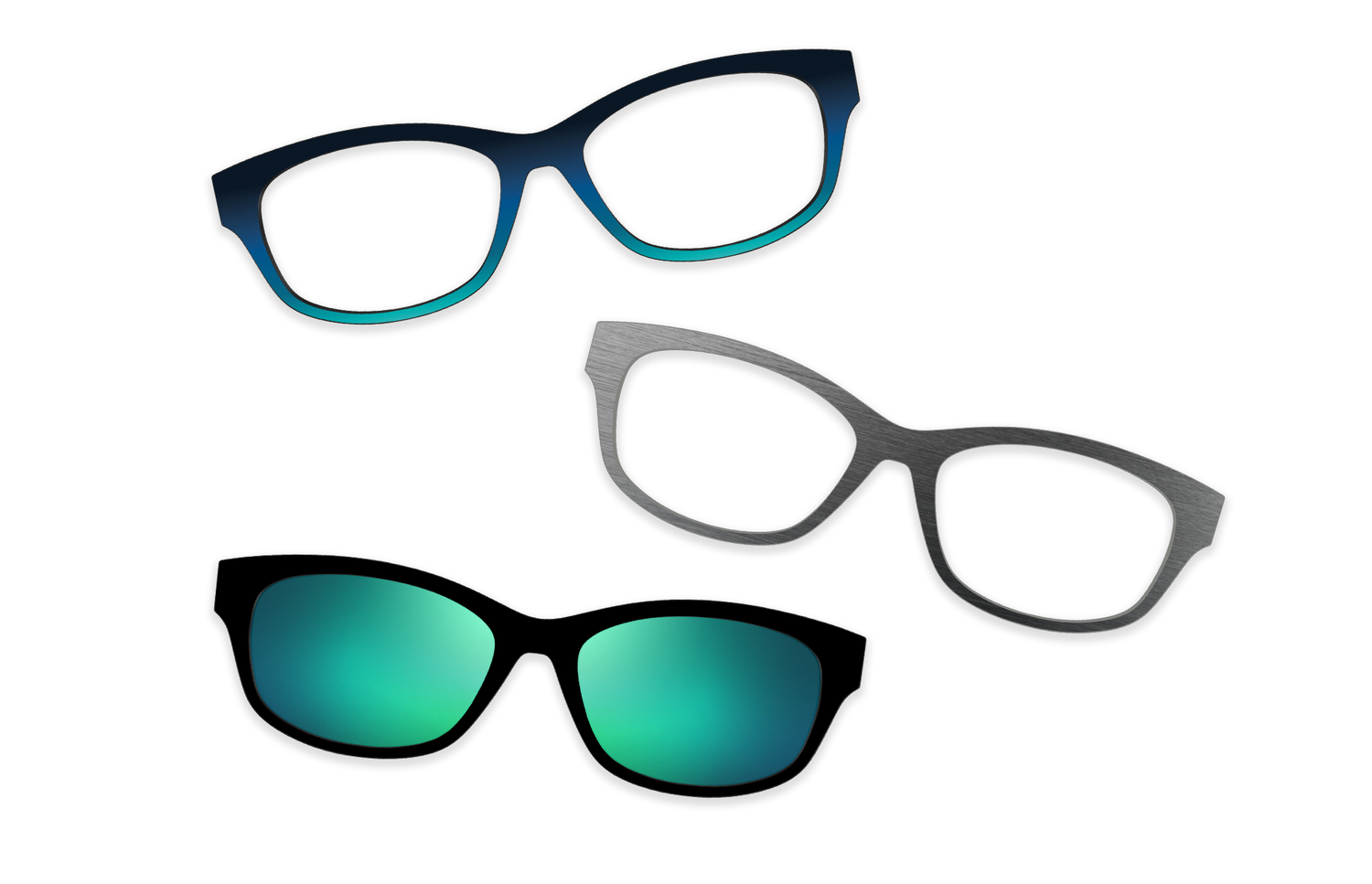 Teal Pearlized Metal - Set - Product Image 1 - Pair Eyewear