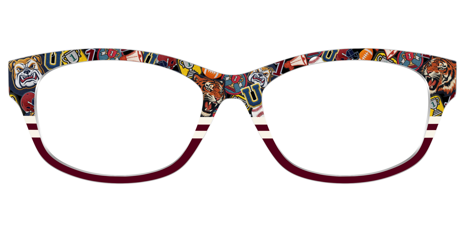 The Varsity Patches Split - Front Top Image - Pair Eyewear