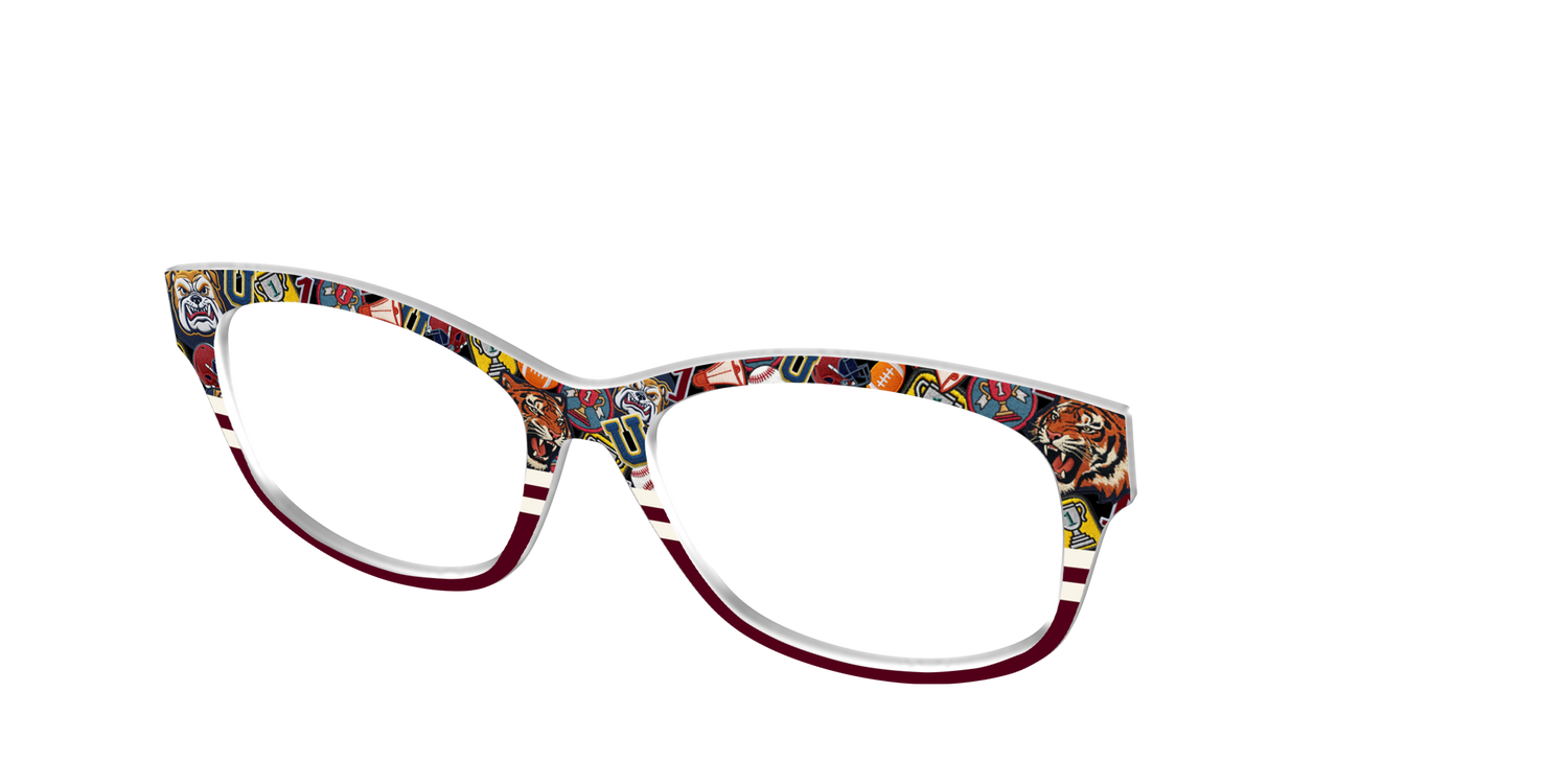 The Varsity Patches Split - Angle Top Image - Pair Eyewear