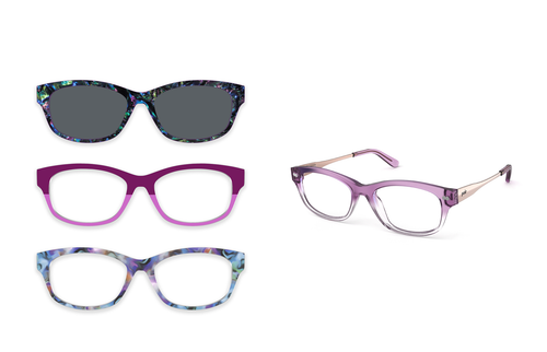 The Addison - Violet Pearlized Gradient Acetate Rose Gold Metal - Pair Eyewear
