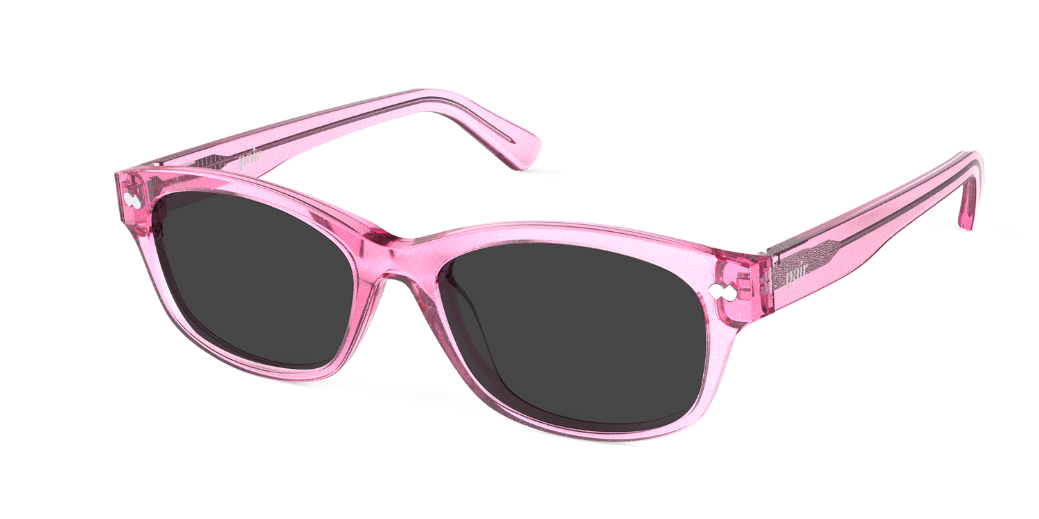 The Addison - Pink Glitter Clear Sun - Carousel3 - Pair Eyewear