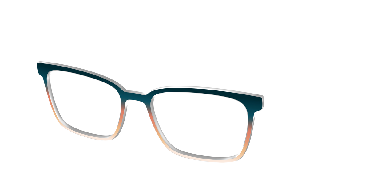 The Aegean to Apricot Gradient - Angle Top Image - Pair Eyewear