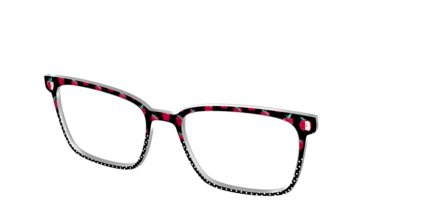 The Apple Polka Dot Split - Angle Top Image - Pair Eyewear